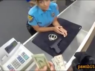 Polisiýa officer with big süýji emjekler gets pounded by oversexed pawn stripling