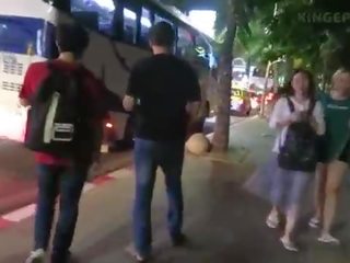 Thailand x karakter klipp turist går pattaya!