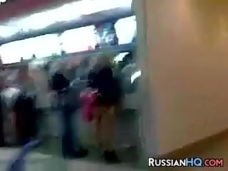 Russian slattern At The Restaurant